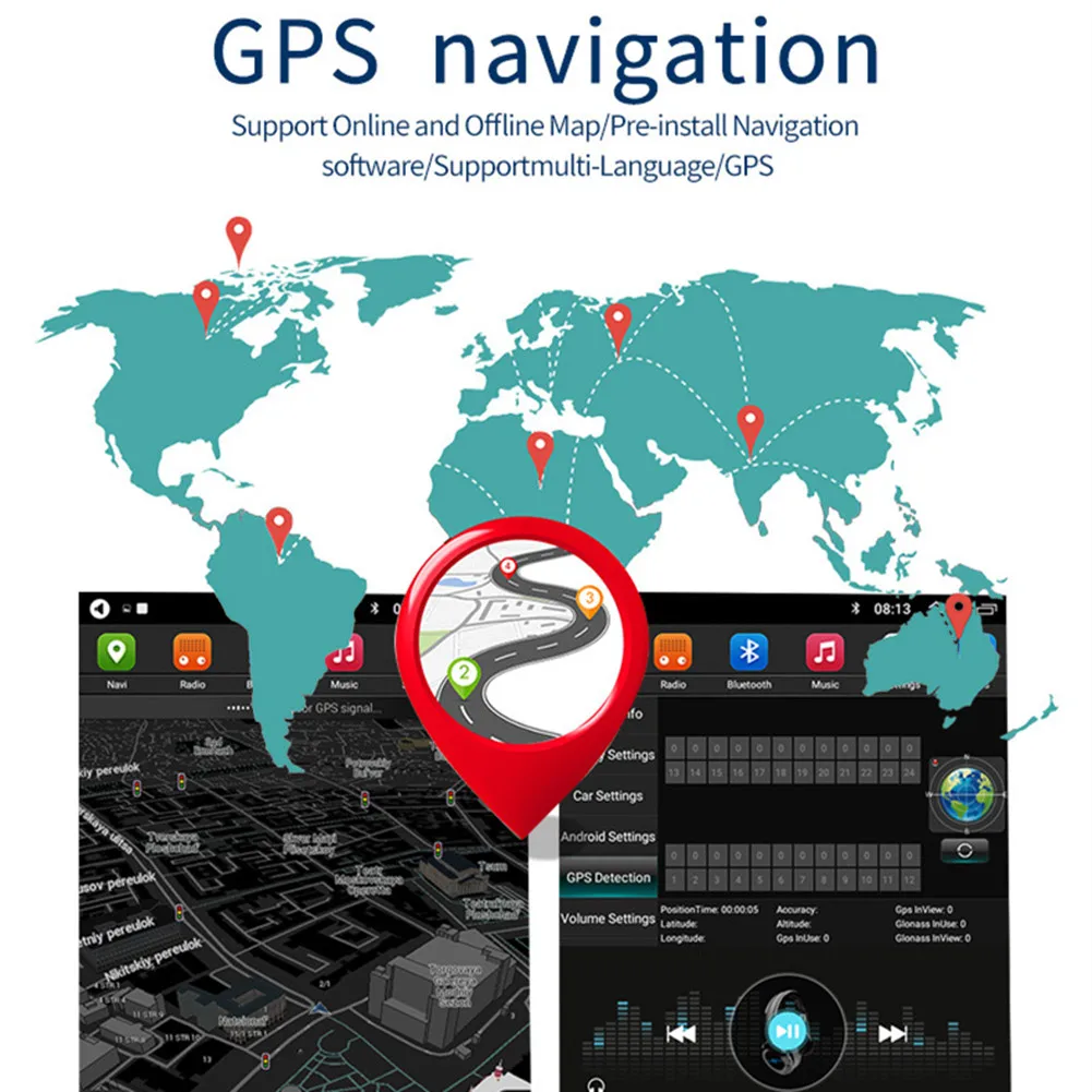 Автомагнитола 4G LTE мультимедийная система на Android 11 с ЖК-дисплеем возможностью
