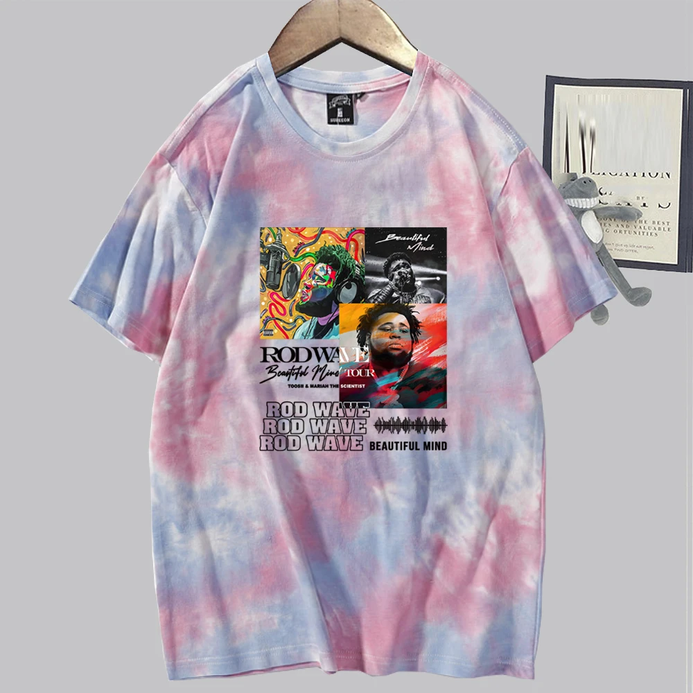 Рубашка с принтом стержень волны красивый разум 2024 рубашки унисекс Харадзюку