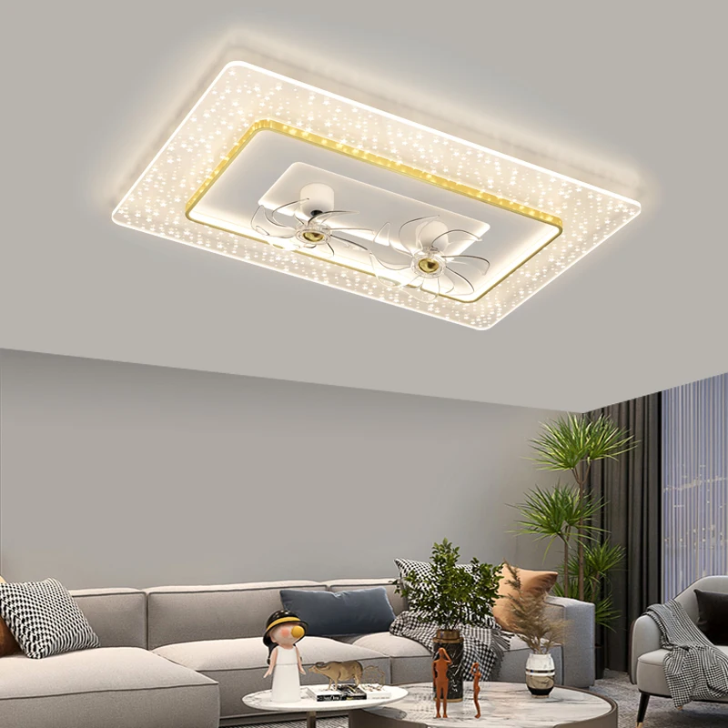 

Acrylic led Ceiling Fans with Lights for Living room Bedroom Ceiling Fans lamp Ultra thin LED Ceiling Fans for Bedroom Stores