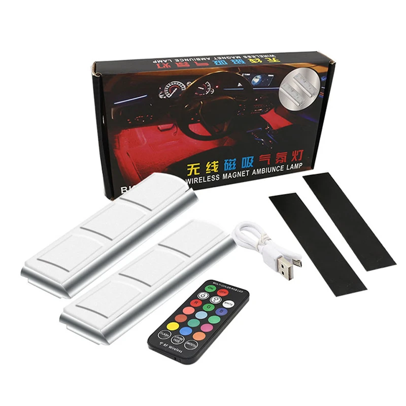 

Auto LED Lights Car Floor Decoration Atmosphere Light Environmental Light Colorful With Remote Control Indoor Light Wireless