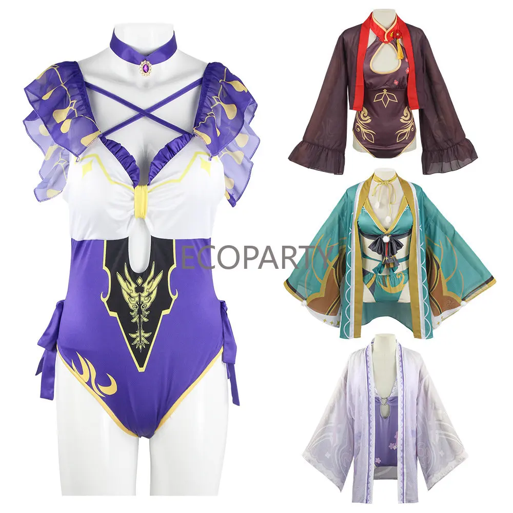 

Новинка лета 2023, соблазнительный купальник Genshin Impact Cos, грецкий орех, синалиса, искусственная анимация, платье для представлений, женская одежда