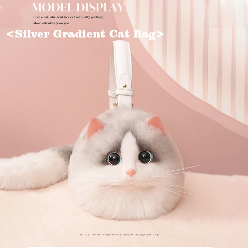 

Women Cute Cat Plush Shoulder Bag Lady Fur Doll Messenger Bag Girl Mini Mobile Phone Bag Shopping Bags Cute Cat Bag For Ladies