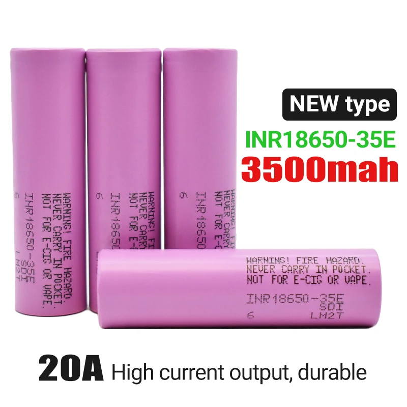 

18650 original high power 18650 3500mah 20A discharge inr18650 35e 18650 battery lithium ion 3.7V rechargeable battery