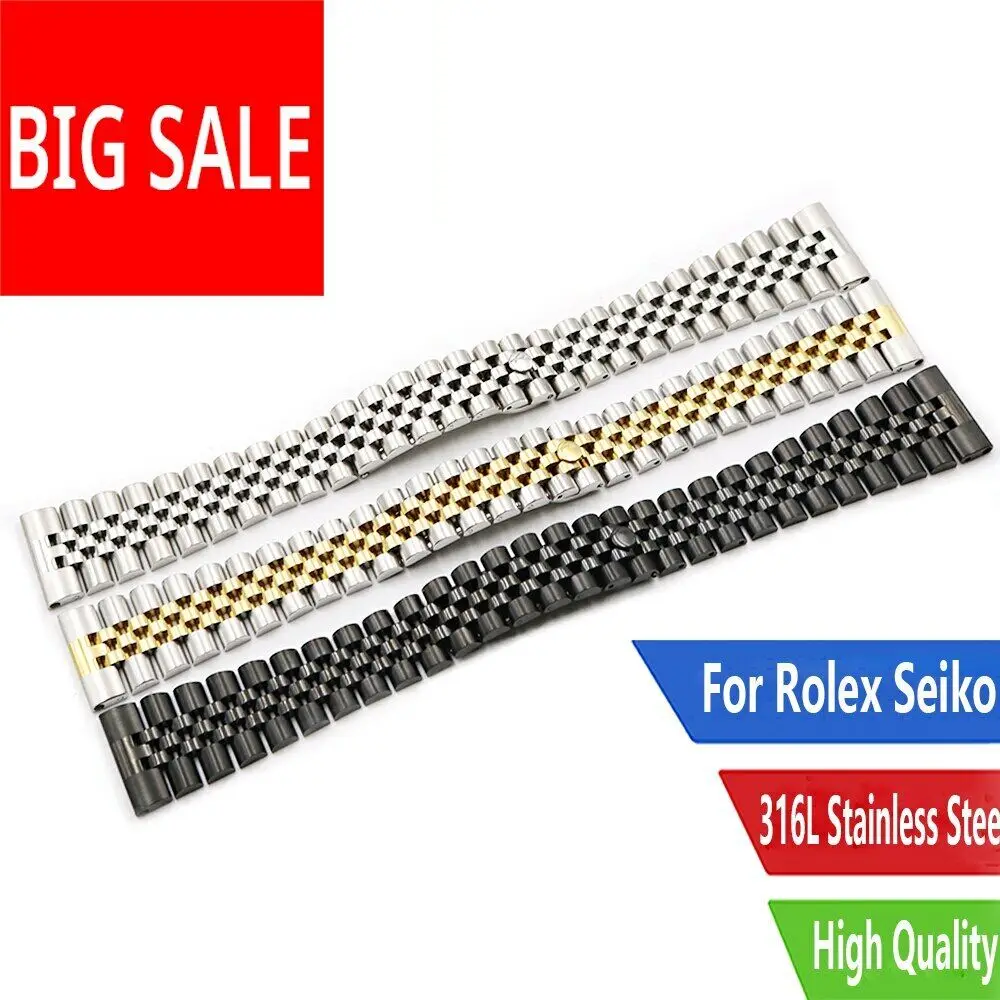 

22mm 316L Steel Replacement Wrist Watch Band Bracelet For TUDOR OMEGA