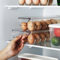 121421 grids egg storage box egg tray containers kitchen refrigerator eggs transparent dispenser airtight fresh preservation
