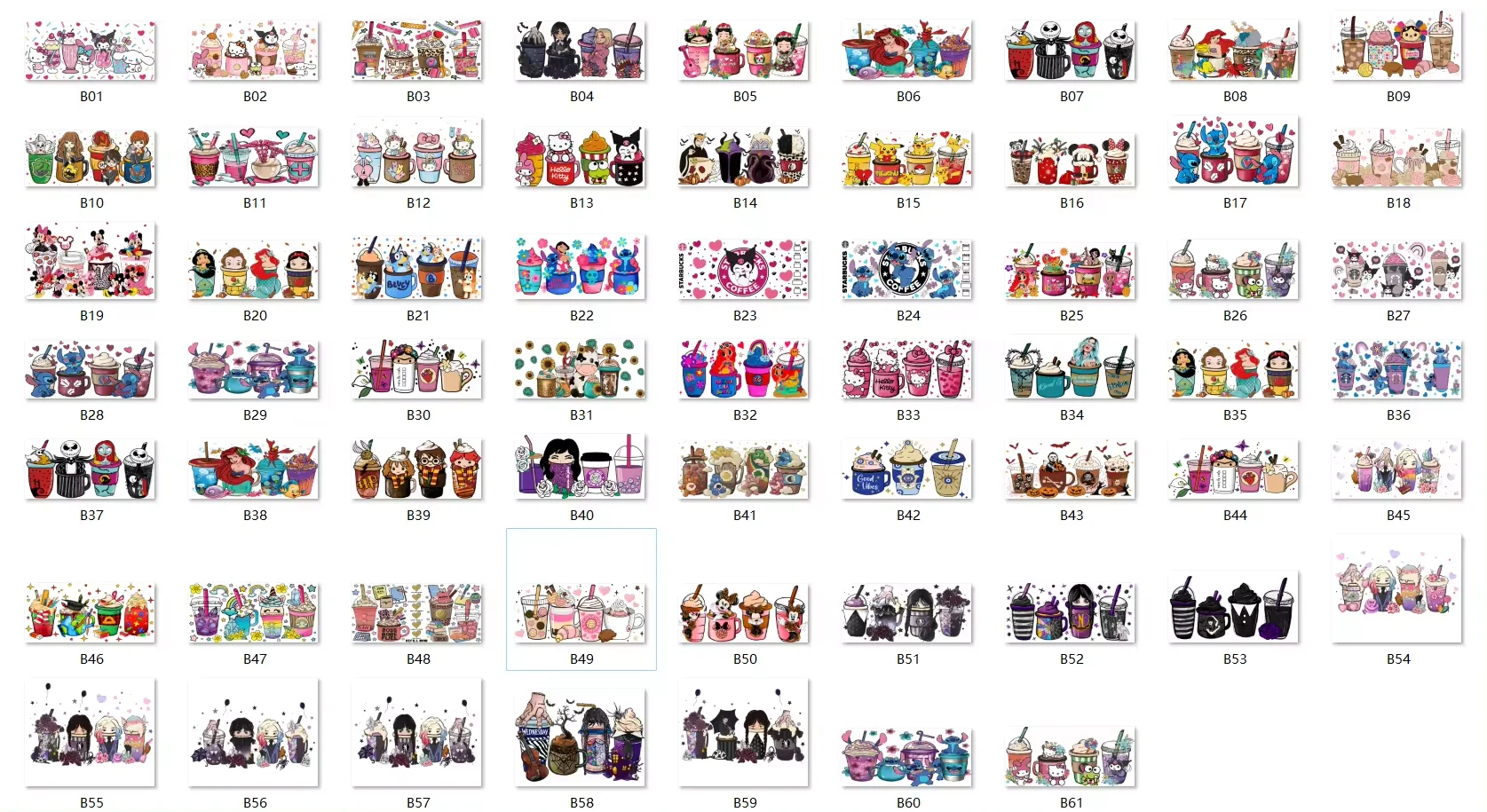 v Настроить свой дизайн 16 унций УФ DTF Cup Wraps Transfer Sticker для стеклянной бутылки Libbey