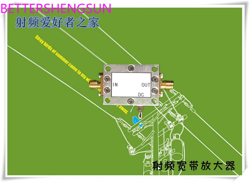 

Радиочастотный широкополосный усилитель с низким уровнем шума LNA 50 МГц-4000 МГц НФ: защитная оболочка