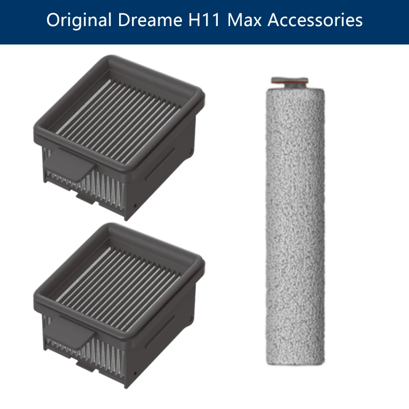 

100% оригинальные аксессуары для интеллектуального пылесоса Dreame H11 Max для сухой и влажной уборки, эффективный моющийся фильтрующий элемент, роликовая щетка