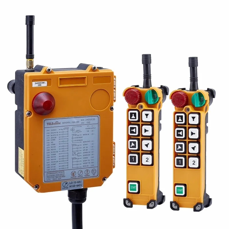 

industrial remote control F24-8D two transmitter to one receiver for crane hoist and truck