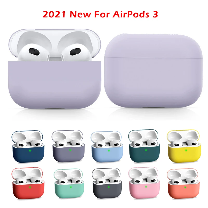 

ZBK Original Liquid Silicone Earphone Protective Case For Apple Airpods 3 Soft Thin Cover For Airpod 3 air pods 3 funda