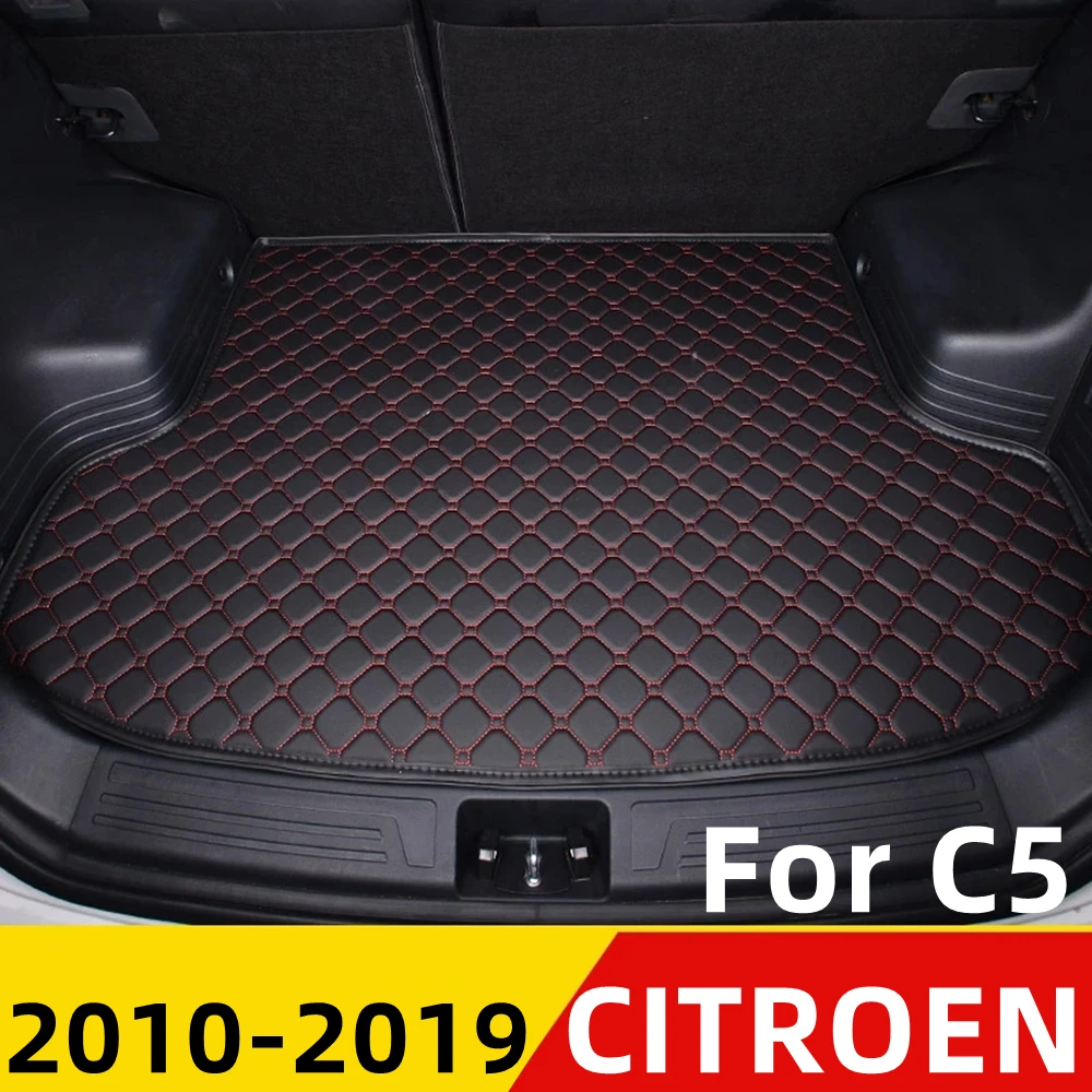 

Коврик для багажника автомобиля Citroen C5 2010-2019, плоский боковой водонепроницаемый задний коврик для груза, коврик, автозапчасти, аксессуары дл...