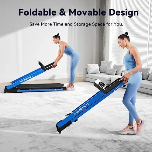 

Treadmills for Home, 3.0HP Foldable Treadmill for Small Space, Portable Compact Treadmill, 12 Programs Built into Pitpat Dumbbel