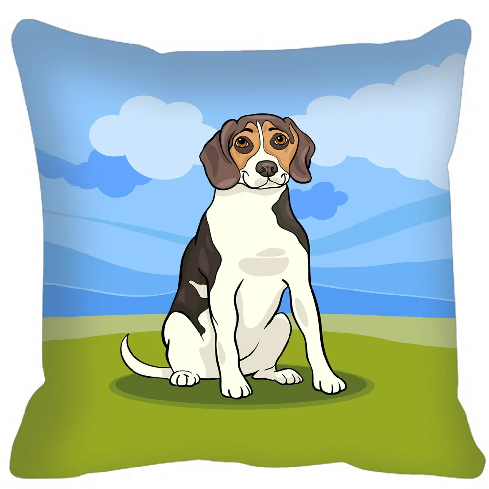 

Home Decoration Beagle Pattern Square Cushion Pillow Case Cover