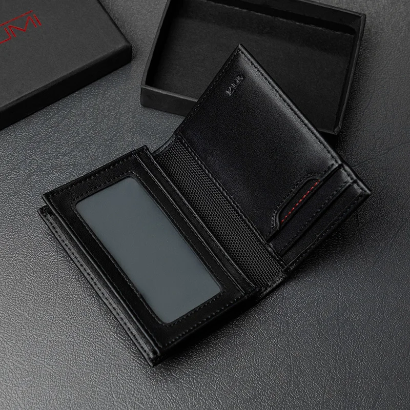 Tumi Duming Men's Black First Layer Cowhide Wallet Men Men's Wallet Coin Purse Luxury Wallet for Men Clutch Purse