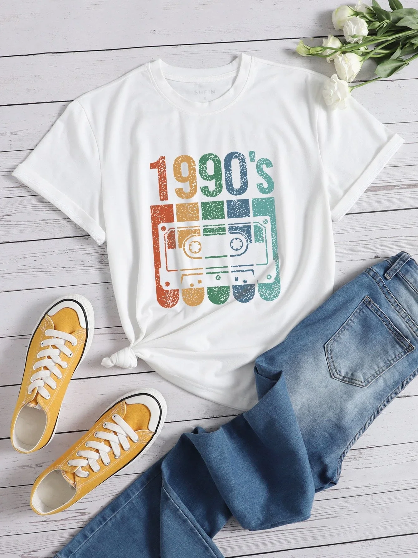 

Number & Tape Print Tee