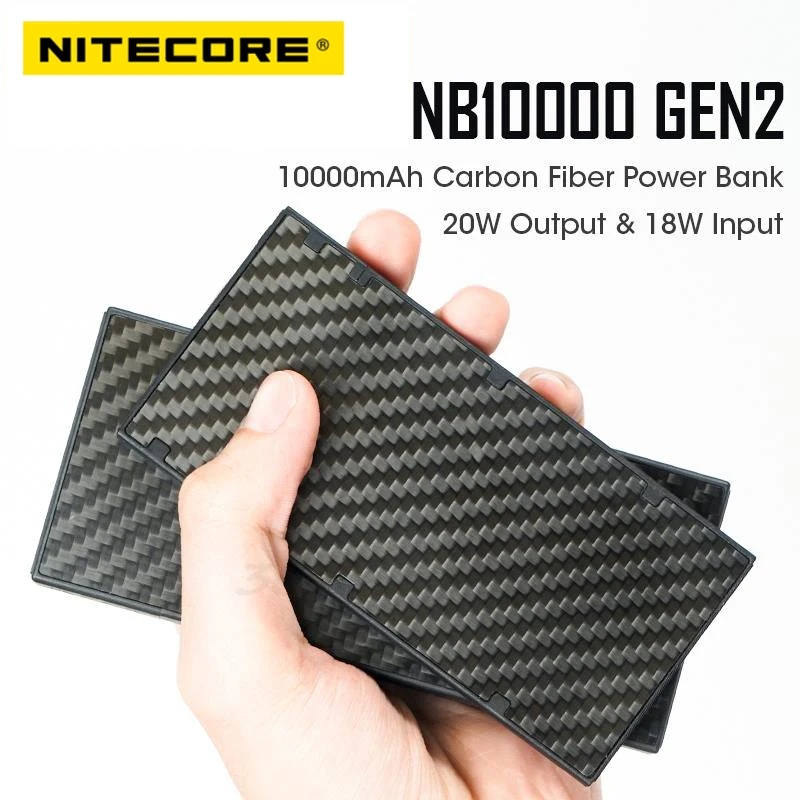 

Внешний аккумулятор NITECORE NB10000, NB20000, 20000 мАч, QC PD 3,0, быстрая зарядка, портативное зарядное устройство для iPhone, HUAWEI, литиевая батарея для телефона