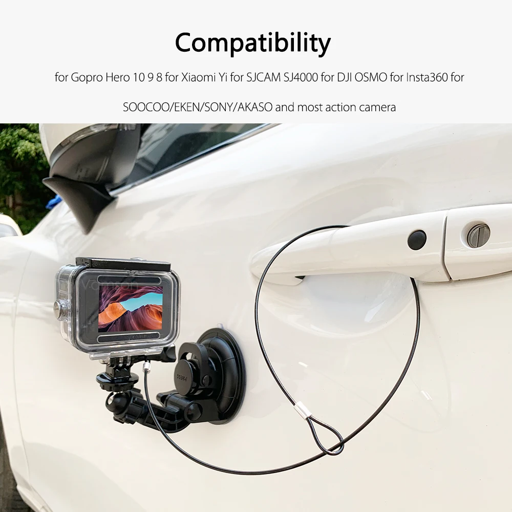 Аксессуары Vamson для GoPro Hero 10 60 см трос из нержавеющей стали Gopro 9 8 7 6 5 4 insta360