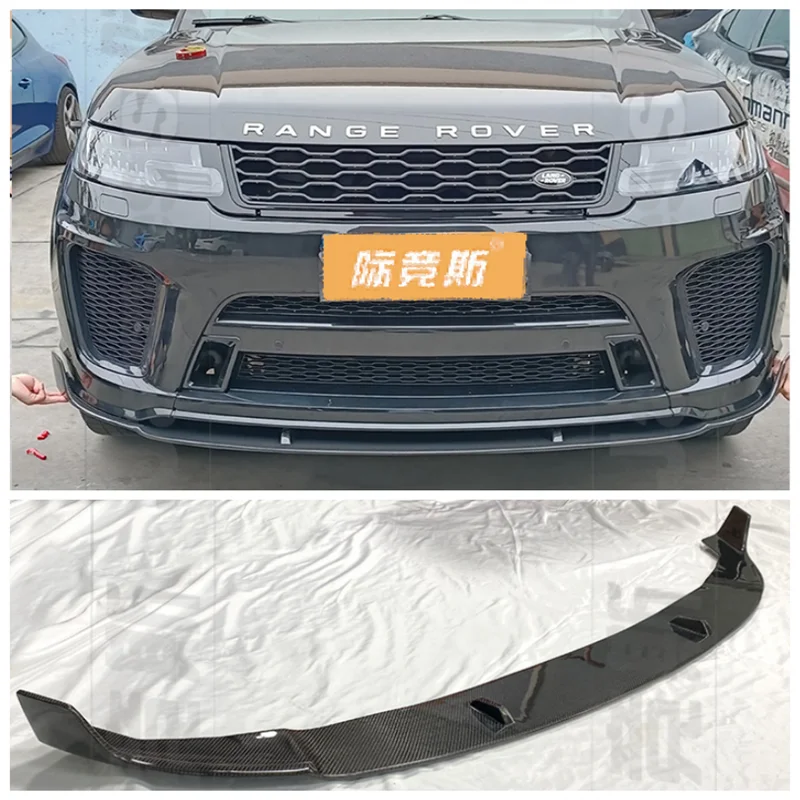 

For Land Rover Range Sport SVR 2018 2019 2020 2021 2022 High Quality Carbon Fiber Bumper Front Lip Diffuser Spoiler Cover