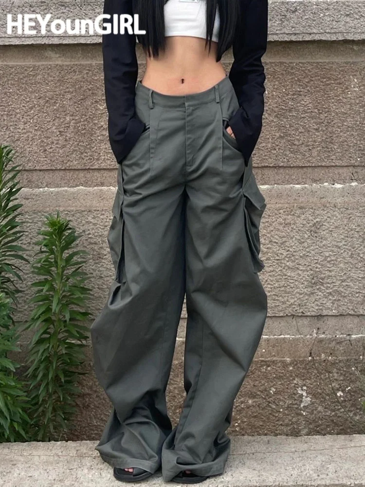 

Корейские модные широкие брюки с рюшами повседневные Лоскутные винтажные спортивные брюки с карманами Harajuku 2022 свободные штаны для бега