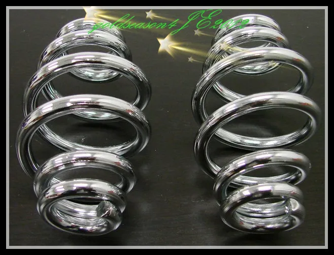 

NEW Chrome 3" Barrel Coiled Solo Seat Springs for Harley Chopper Bobber Softail Cafe Racer Custom CB XS GS KZ XL