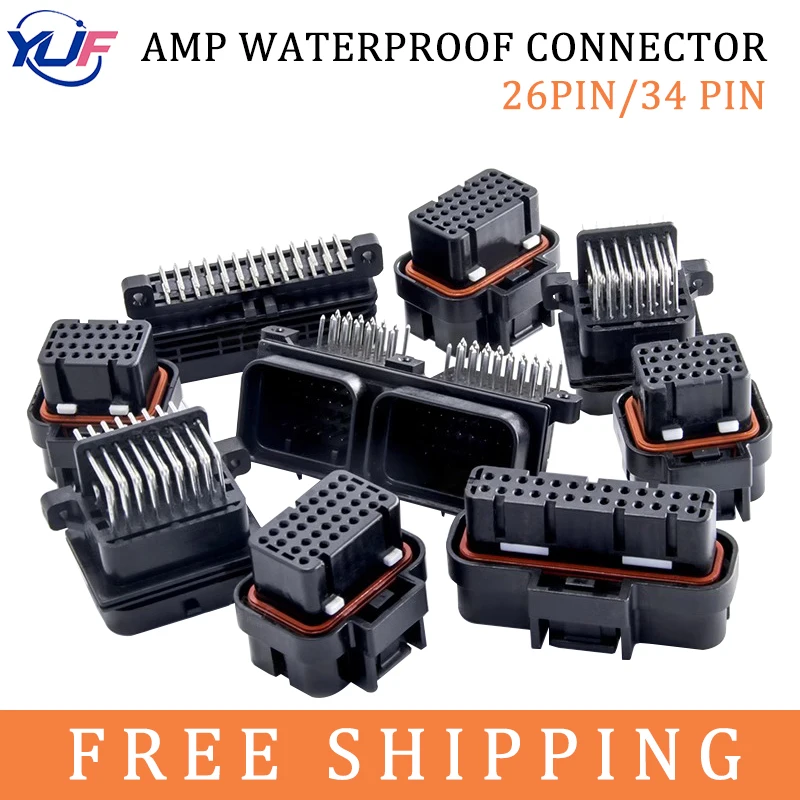 

26/34Pin 3-1437290-7 4-1437290-0 Car Male Female TE AMP Tyco SUPERSEAL 1.0 MM Waterproof Auto Oil Gas Connector Plug