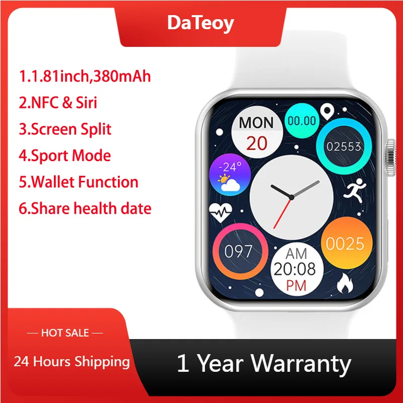 

2022 New Serie 7 Smartwatch NFC Bluetooth Call Custom Dial Smart Watch Men Women Wireless Charger Voice Assistant PK W37 Pro