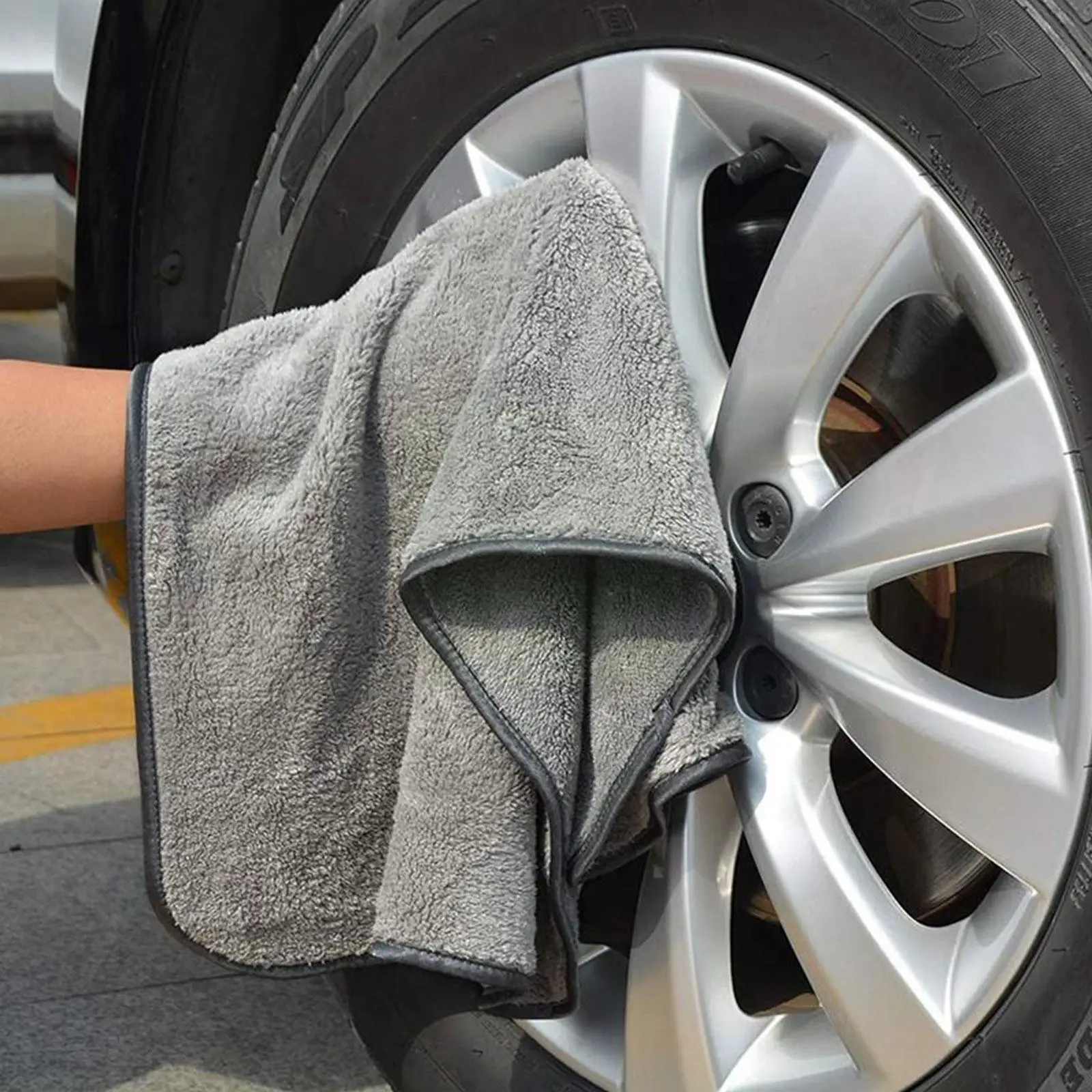 

Gray Super Absorbent Car Wash Cloth 40x100cm Microfiber Towel Polishing Car Cleaning Drying Plus Towel Detailing Care Rag C X6g1