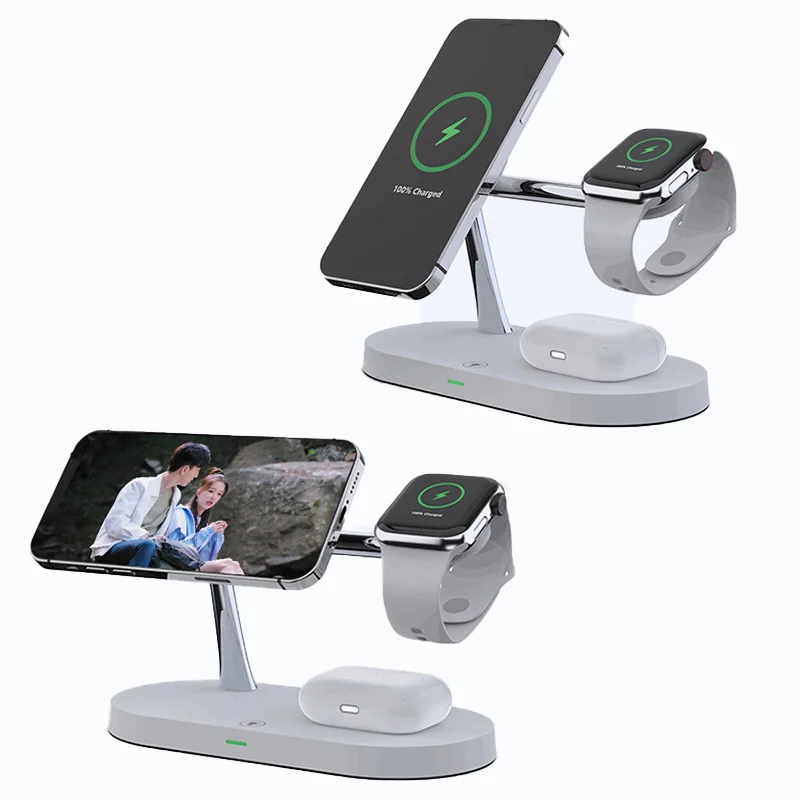 newest t268c macsafe wireless charger for iphone 13 11 12 x 8 samsung apple watch charging station for airpods pro iwatch 7 1 free global shipping