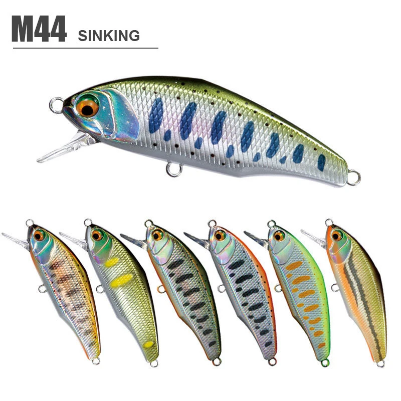 

44mm 3.5g Smith Sinking Minnow Wobblers Fishing Lures Trout Artificial Plastic Hard Bait Jerkbaits Bass Carp Fishing