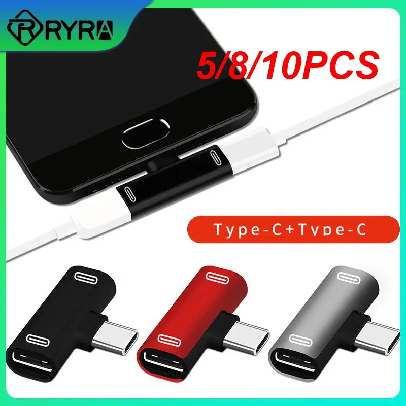 

10PCS Headphone Converter Converter For Redmi Audio Type-C Adapter Dual Type C Jack For Earphone Listen Music + Charging