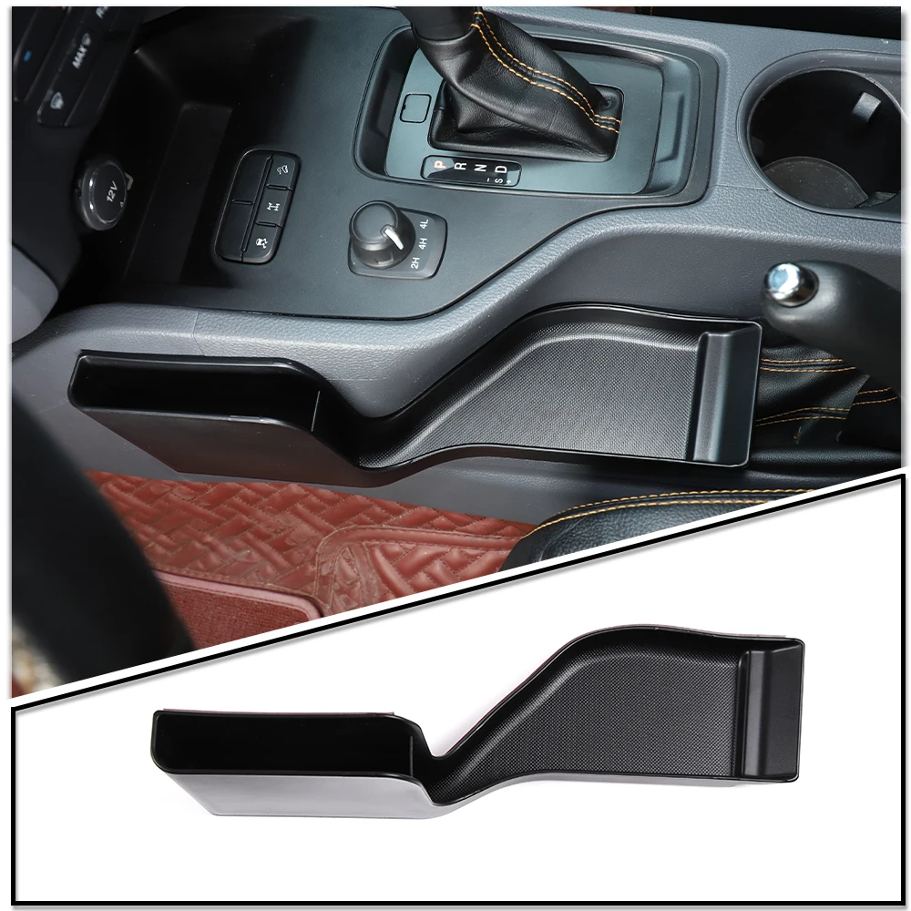 

ABS Black For Ford Ranger Wildtrak 2015-21 Car Central Control Side Storage Box Multi-Function Mobile Phone Tray Car Accessories