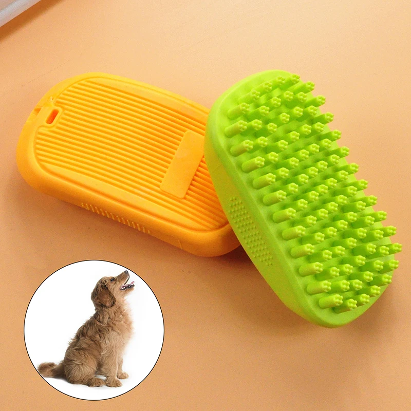 

2022 New Pet Massage Brush Silicone Cleaning Grooming Tools Hair Removal Comb Shower Shampoo Dog Bath Comb Pet Brush Tools