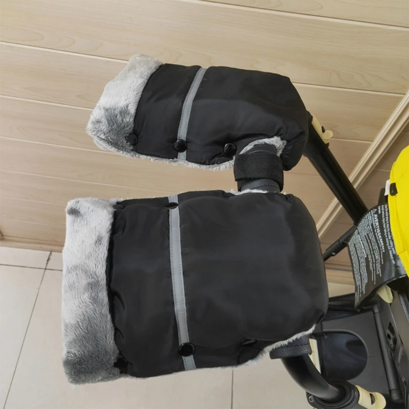 

Baby Stroller Hand Muff Cozy Muffs Hand Gloves Fit for Pushchair Shopping Cart BX0D