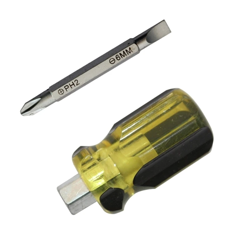

Screwdriver Interchangeable Short Slotted Screwdriver Impact Double Head PH2 70mm Bit Nutdrivers Hand Tools