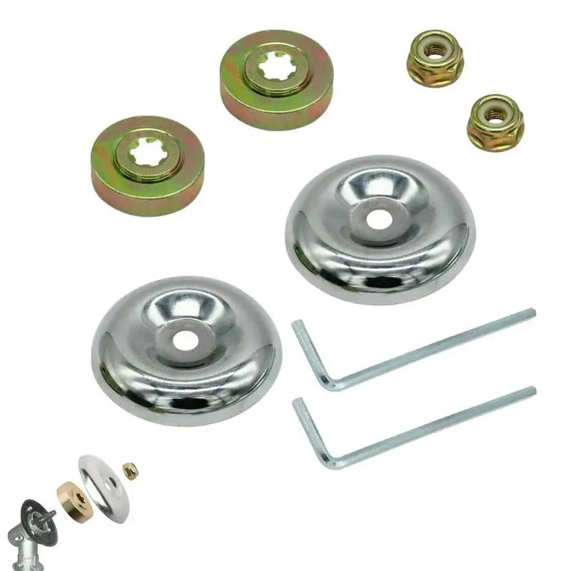 

Сменная головка для газонокосилки, комплект из 8 металлических инструментов для фиксации гаек и лезвий, для газонокосилки