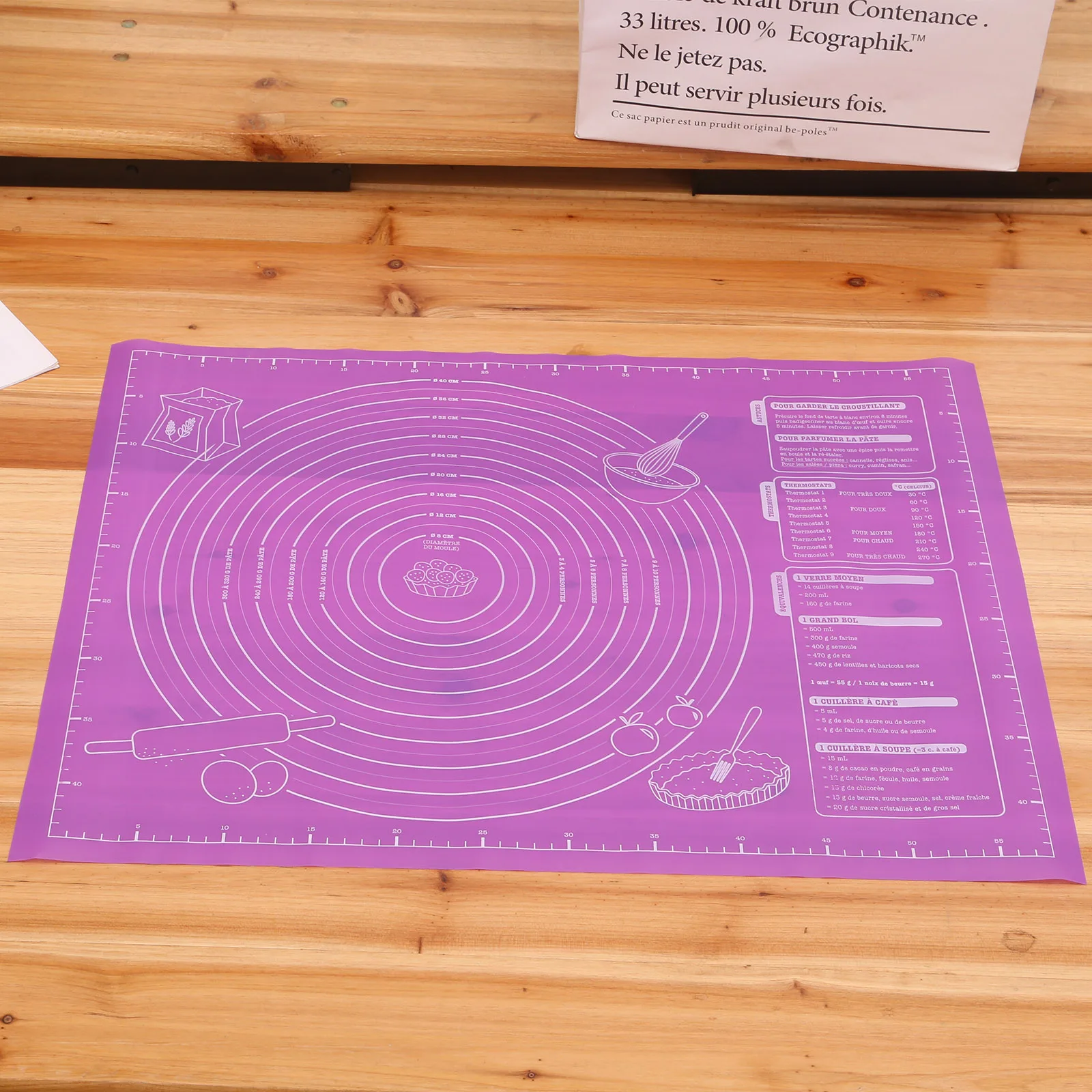 Силиконовый коврик 45x60 см для выпечки очень большой раскатки теста пиццы