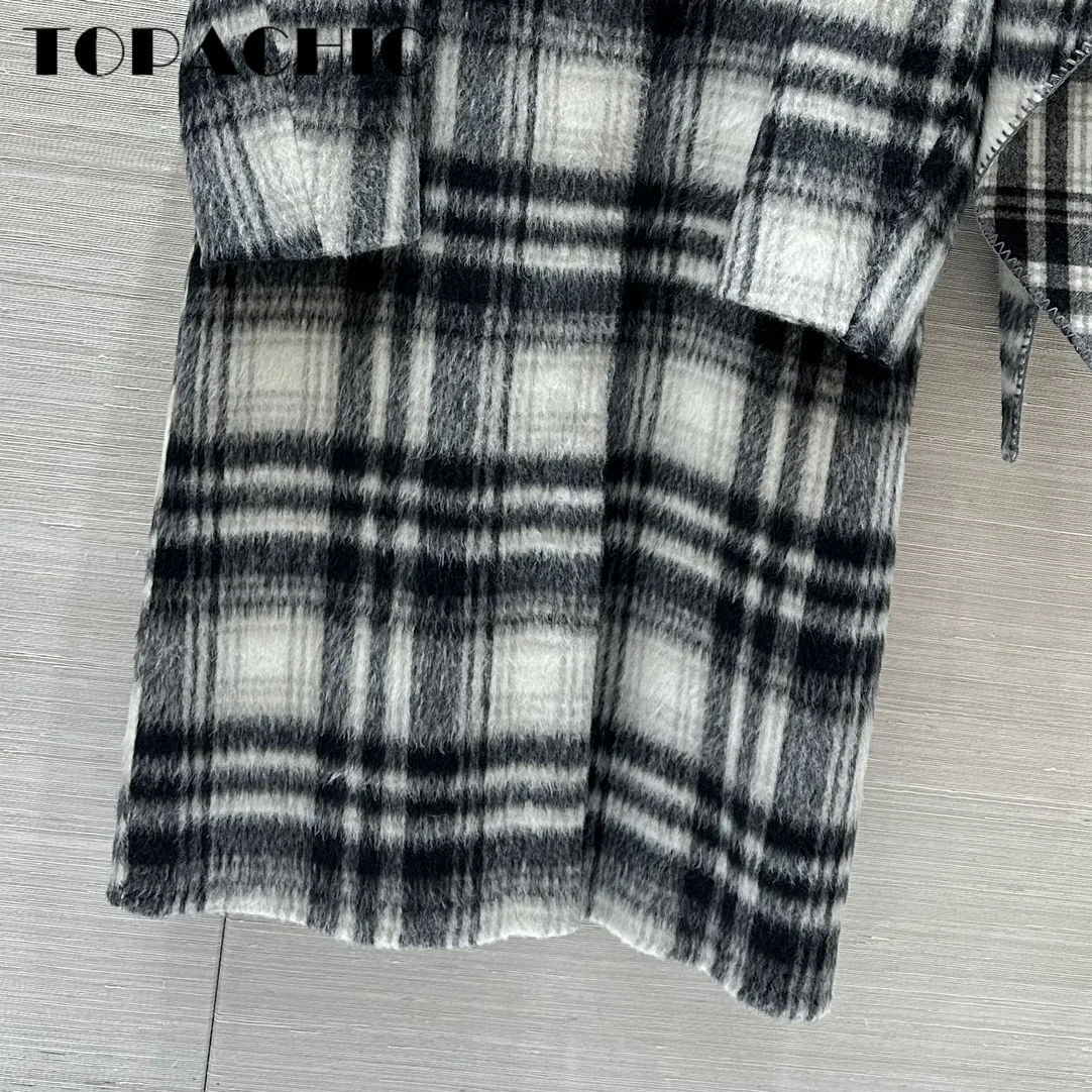 11.2 TOPACHIC-Женское шикарное темпераментное контрастное цветное клетчатое