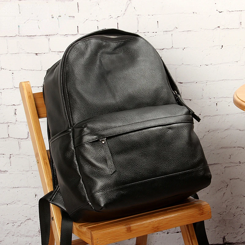 Men's Backpack Waterproof Leather Backpack Men's School Bag Girls Boy School Bag Laptop Backpack Business Casual Travel Backpack