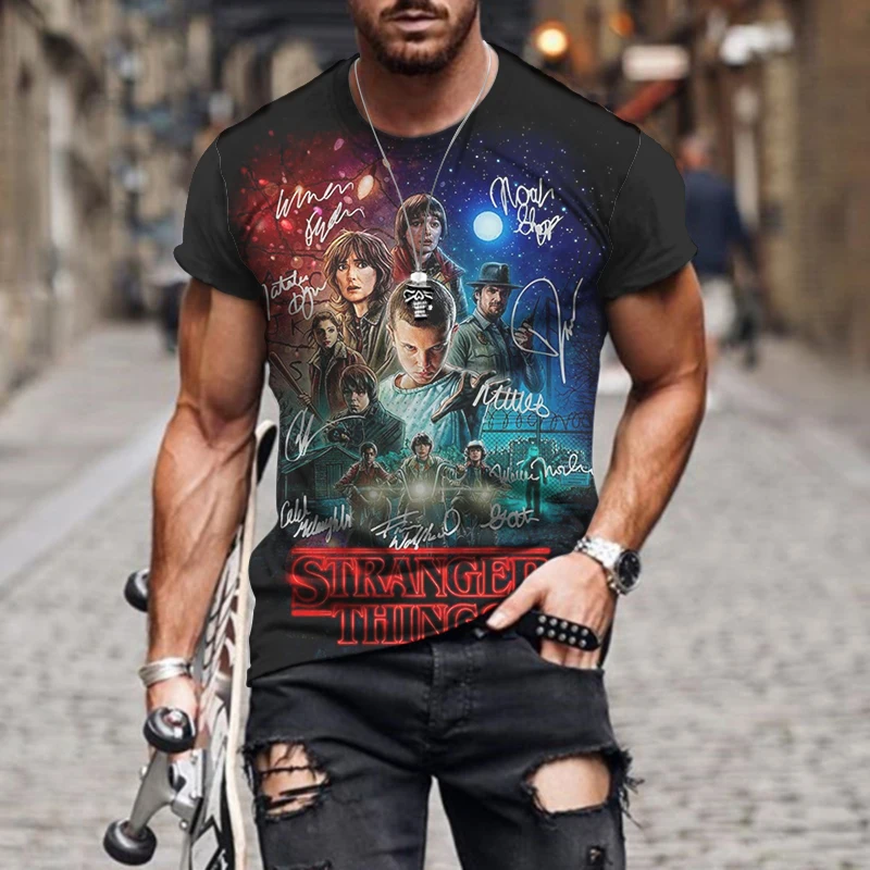 

New Stranger Things 4 T Shirts Fashion Short Sleeve Tee Shirt 2022 Hellfire Club Men Clothing Hip Hop Tshirt Unisex Summer Tops