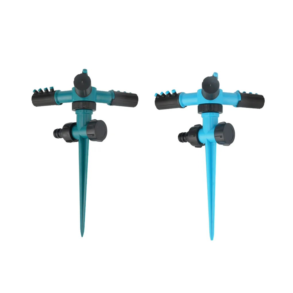 

Garden Water Sprinkler 360 Degree Rotating Watering Irrigation 80PSI Summer Plant Vegetable Sprayer Blue Black