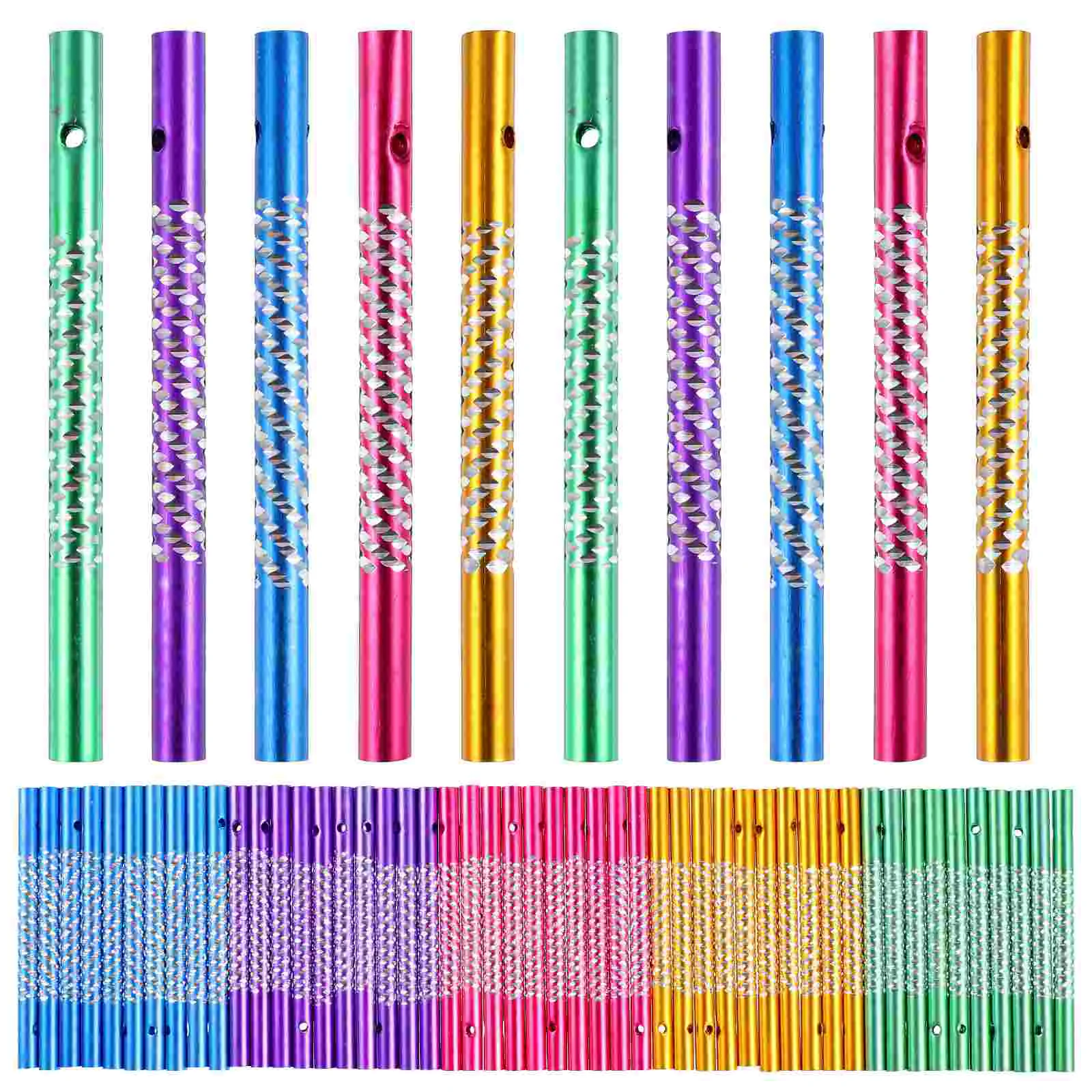 

100 Pcs DIY Wind Chime Material Supplies The Gift Component Aluminum Pipes Child Outdoor Decor