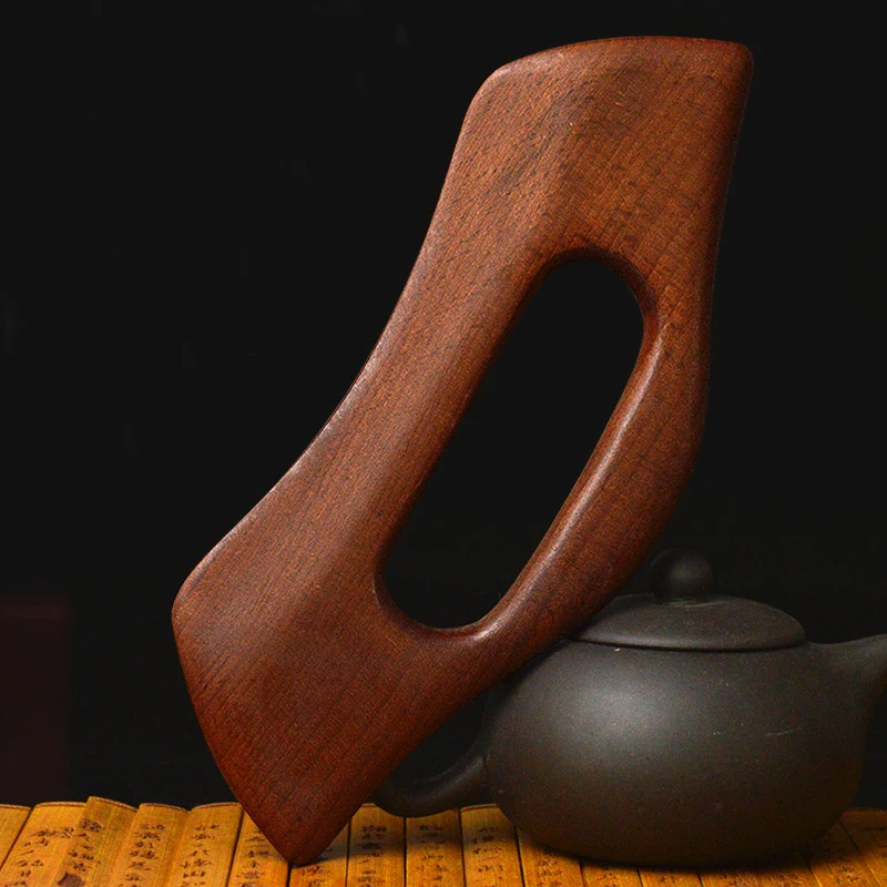 

Новый карбонизированный деревянный массажный скребок Guasha, терапия давлением, косметический инструмент для ухода за лицом и телом, массажный инструмент с ручкой