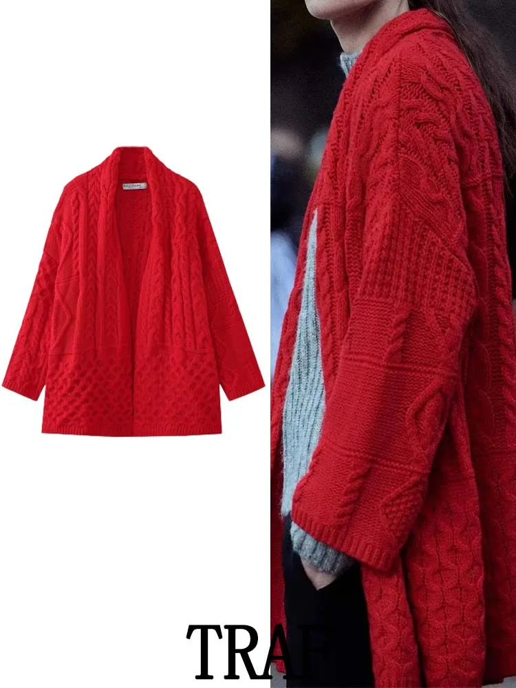 

Женский вязаный кардиган с длинным рукавом, на осень/зиму