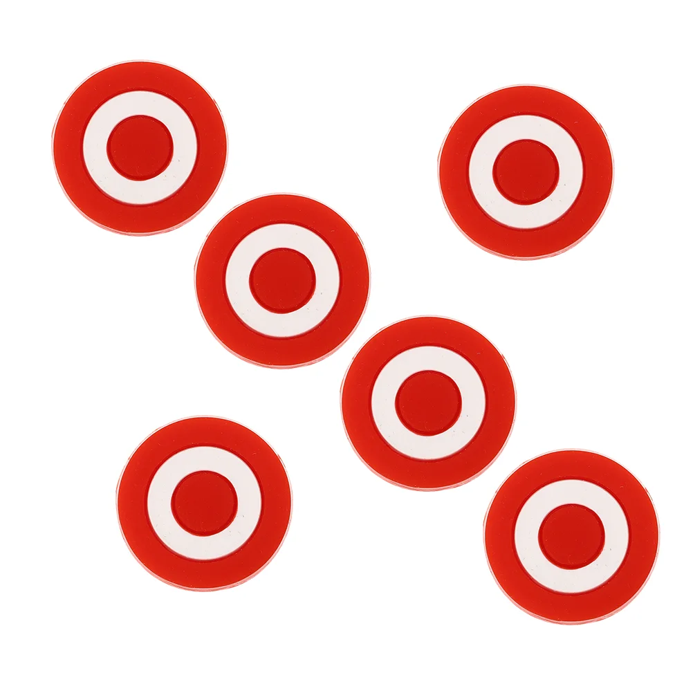 

6Pcs Tennis Racket Silicone Absorbers Bullseye Pattern Tennis Dampeners Racket Damping Supplies