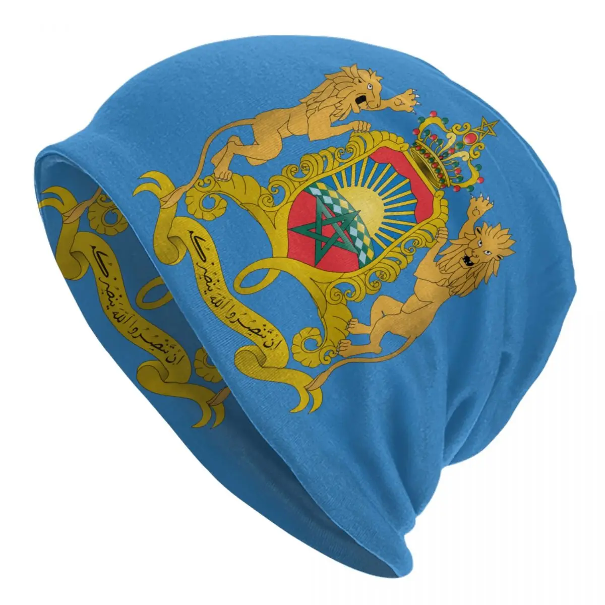 

Облегающая шапка Kingdom Of Марокко, зимняя теплая шапка унисекс, мужские вязаные шапки, уличные лыжные марокканские патриотические шапочки, об...
