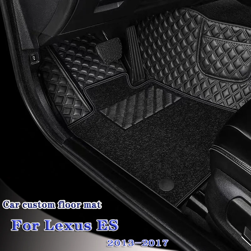 Alfombrillas de coche para Lexus ES ES250, ES300h, ES350, 2013 a 2017, XV60, 250, 300h, 350, 2014, 2015, 2016, accesorios de estilo automático