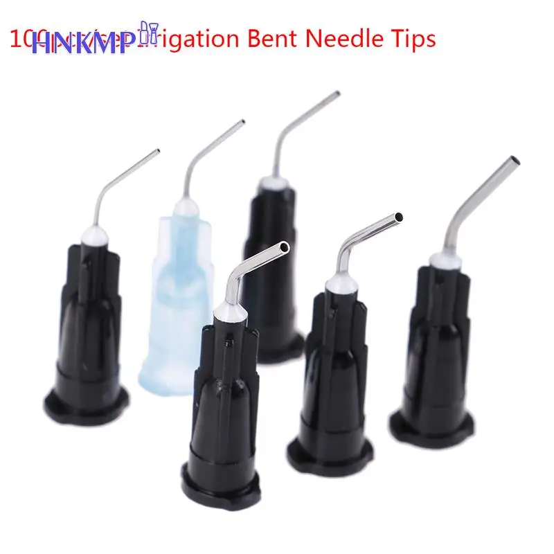 

100pcs/lot Irrigation Bent Needle Tips Dental Flow Sealant Etchant Composite Resin Acid Reagent Delievery Syringe Tips Equipment