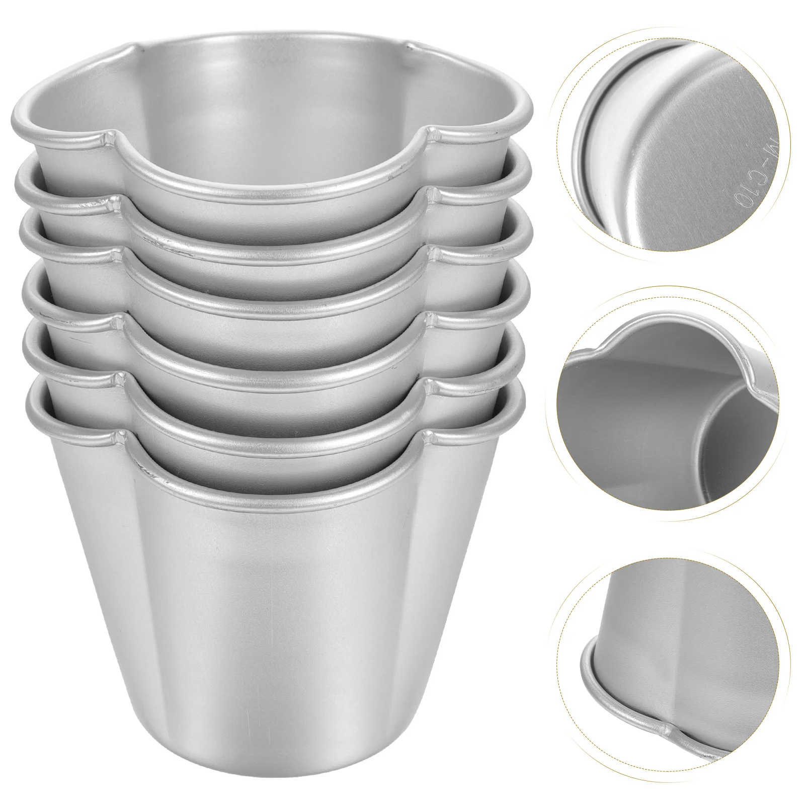 

6Pcs Pudding Mold Daily Use Egg Tart Molds Muffin Cake Molds for Daily Baking