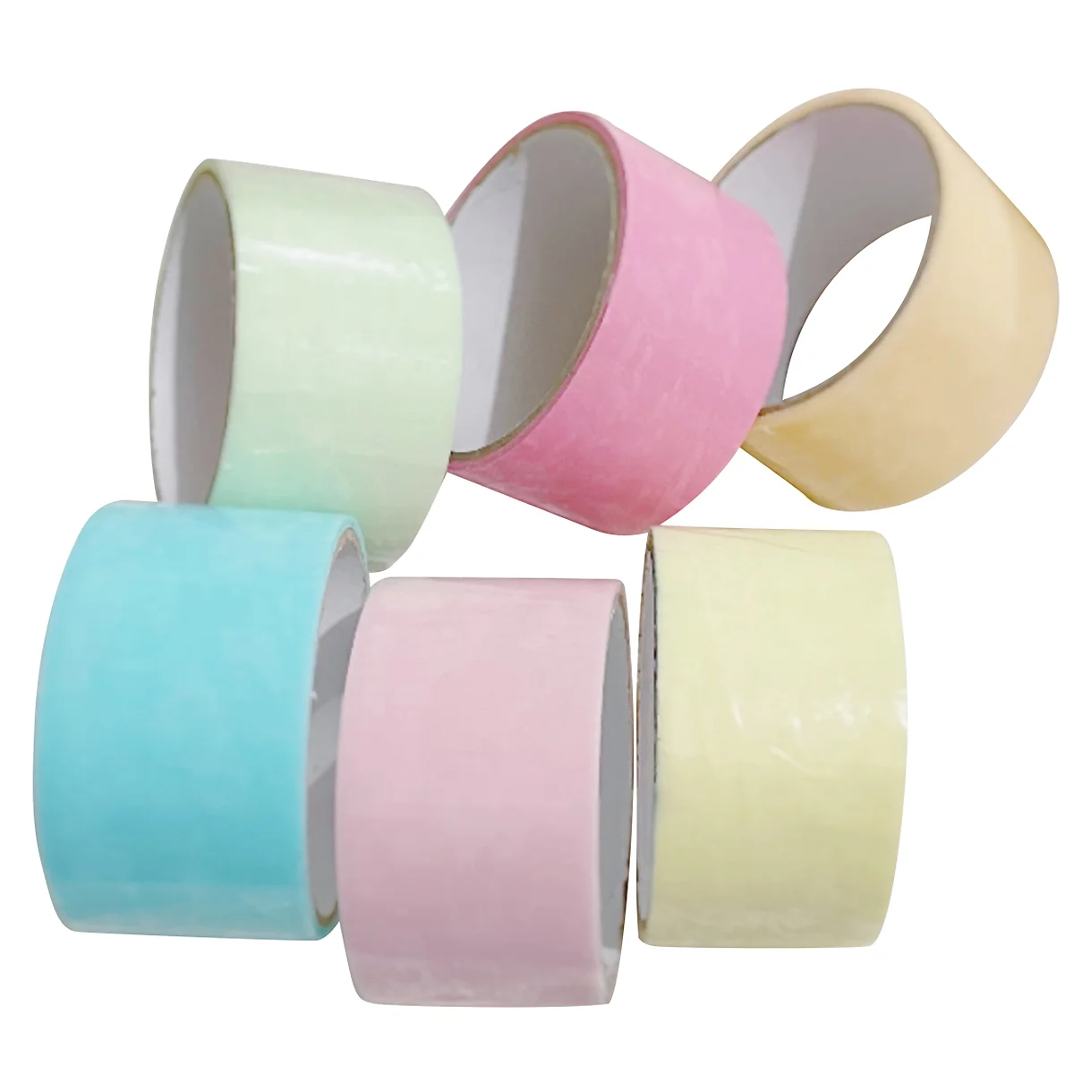 

6 Rolls Kids Playsets Sticky Balls Fidget Toy Adhesive Packing Tape Bright Color Tapes Decompression Tapes Sticky Balls Toy