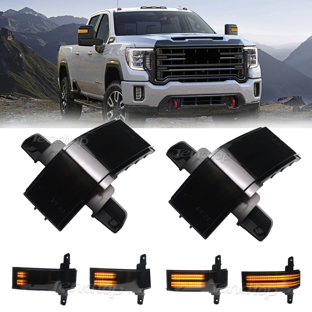 

Dynamic LED Turn Signal Light Switchback Side Mirror Marker Lamp Running Light For GMC Sierra 1500 2500HD 3500HD 2014-2018